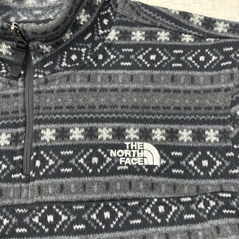 The North Face Gordon Lyons 1/4 Zip Fleece Mens Size XXL Gray Snowflake